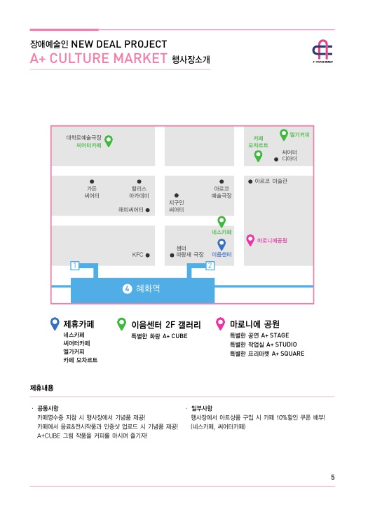 A+ Culture Market 개요 - 5페이지, 상세 내용은 다음 본문을 참고